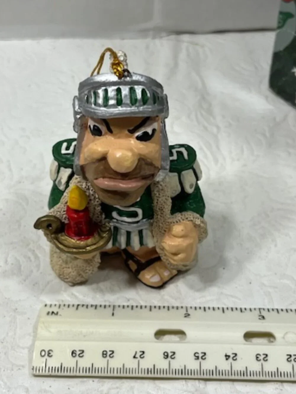 VTG Michigan State University Sparty Mascot Christmas Ornament Collectible 3.5